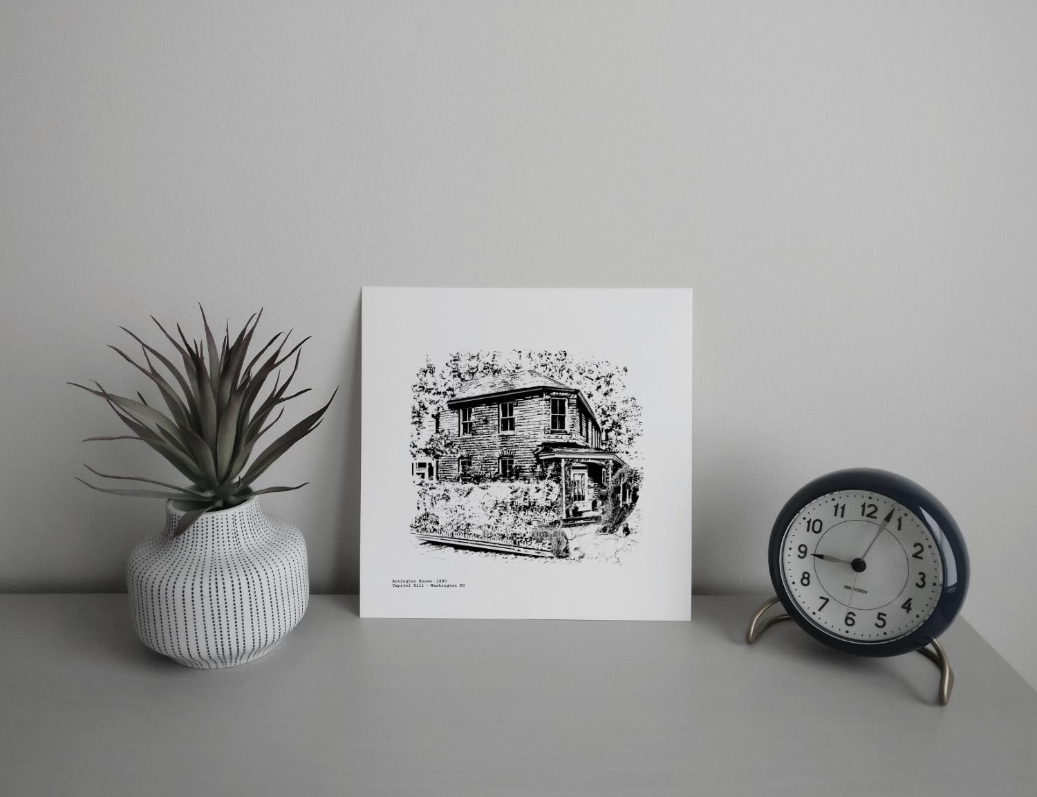 Custom Illustration of a rowhouse by cityartprints.com