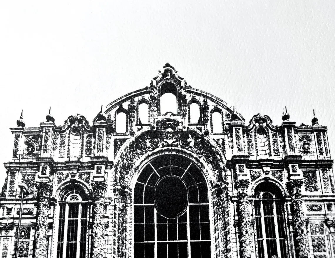 Grenada Theatre Lost Chicago Movie Palace Illustration by citartprints.com