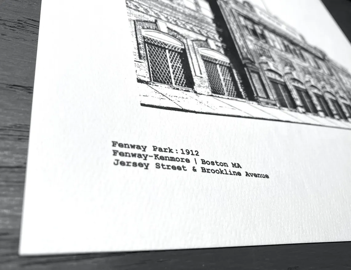 Boston Red Sox Artwork Gift - Fenway Park illustration by cityartprints.com