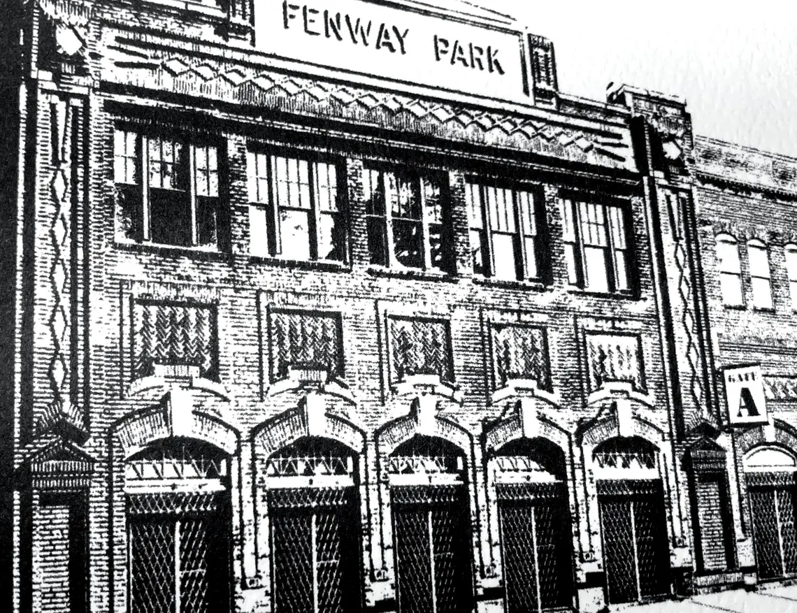 Boston Red Sox Artwork Gift - Fenway Park illustration by cityartprints.com