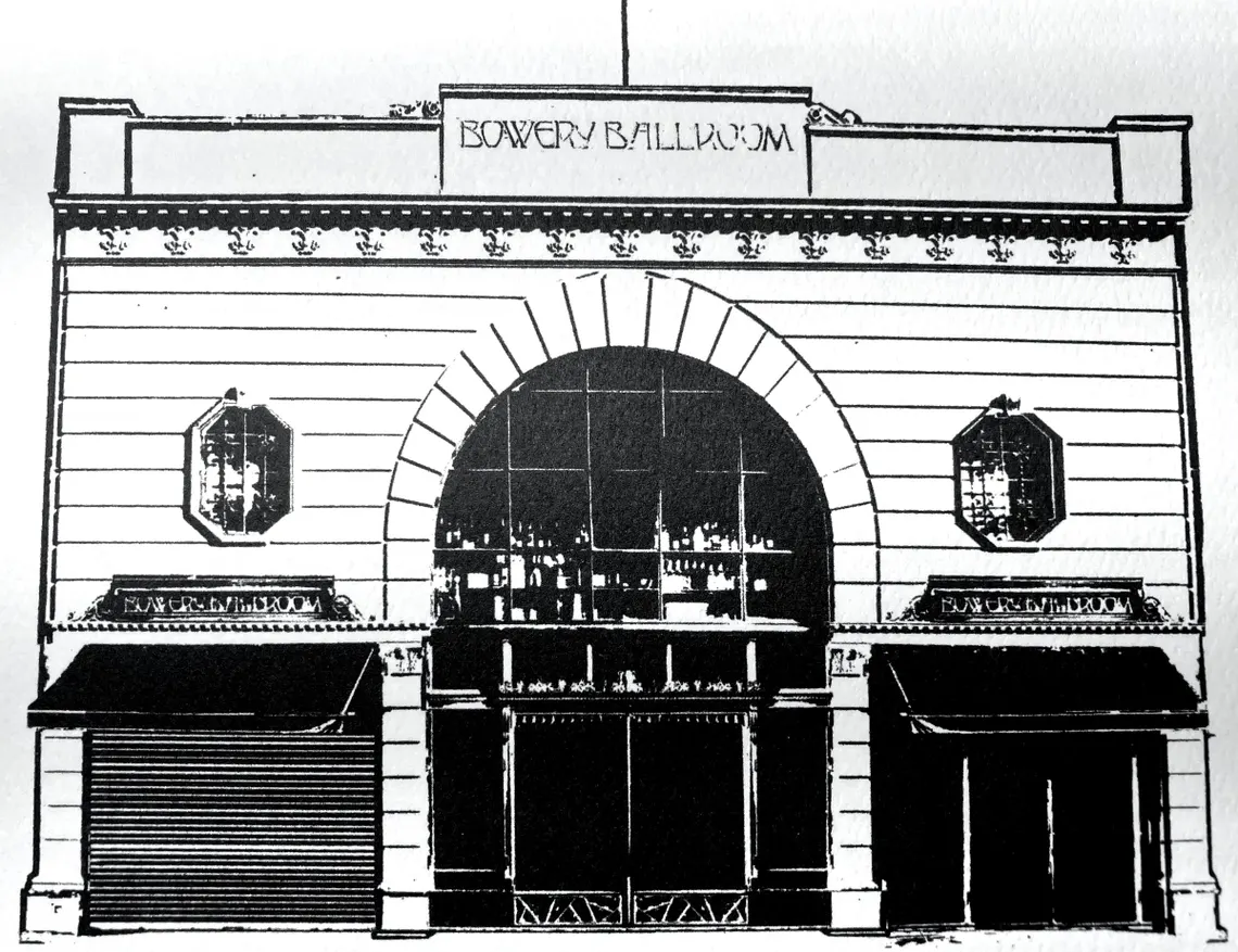 Bowery Ballroom Concert Hall Art Print illustration CityArtPrints.com