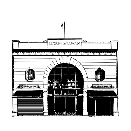 Bowery Ballroom facade illustration