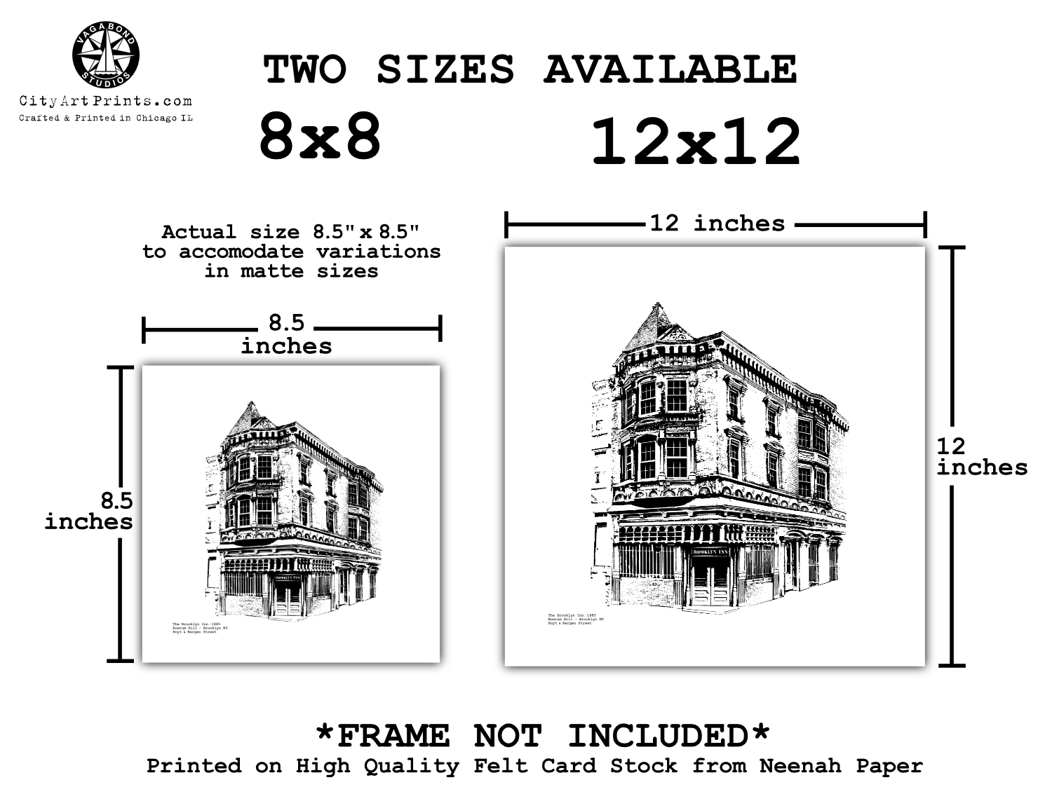 The Brooklyn Inn Historic New York Graphic Art Print illustration by cityartprints.com