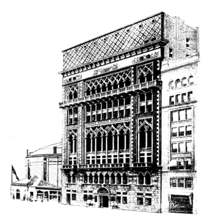 Chicago Athletic Association in Chicago IL - graphic artwork illustration by cityartprints.com