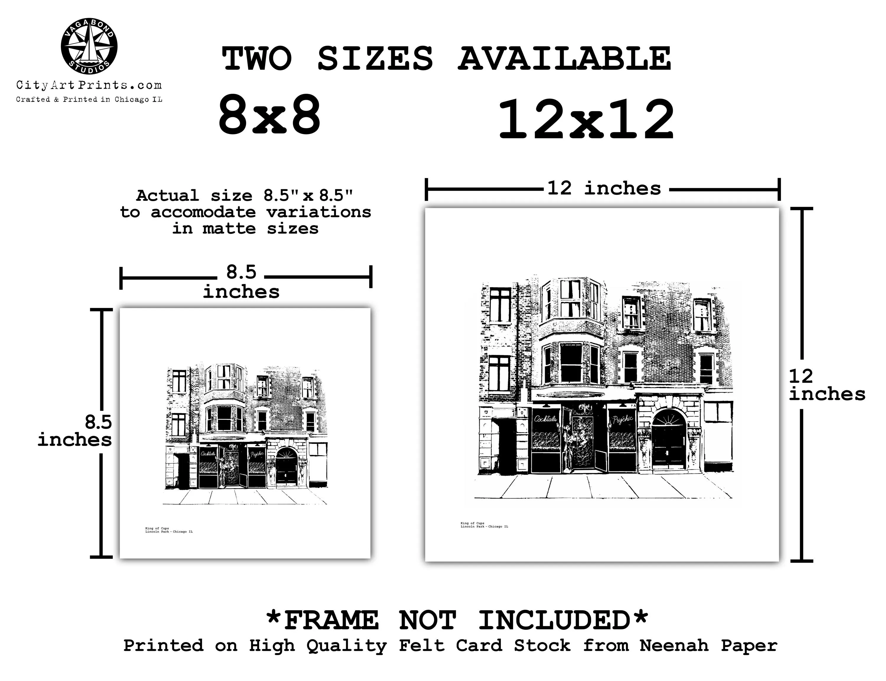 King of Cups Bar Street front illustration by cityartprints.com