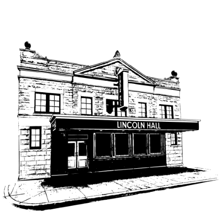 Lincoln Hall in Lincoln Park Chicago Autiotree Indie Music Venue Graphic Artwork illustration by cityartprints.com