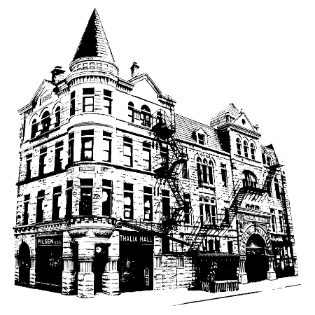 Thalia Hall Graphic Art Print / illustration  - Pilsen Chicago by cityartprints.com