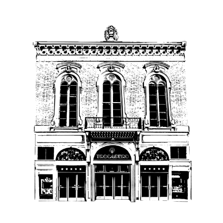 Trocadero Theatre Philadelphia Graphic Artwork illustration by cityartprints.com