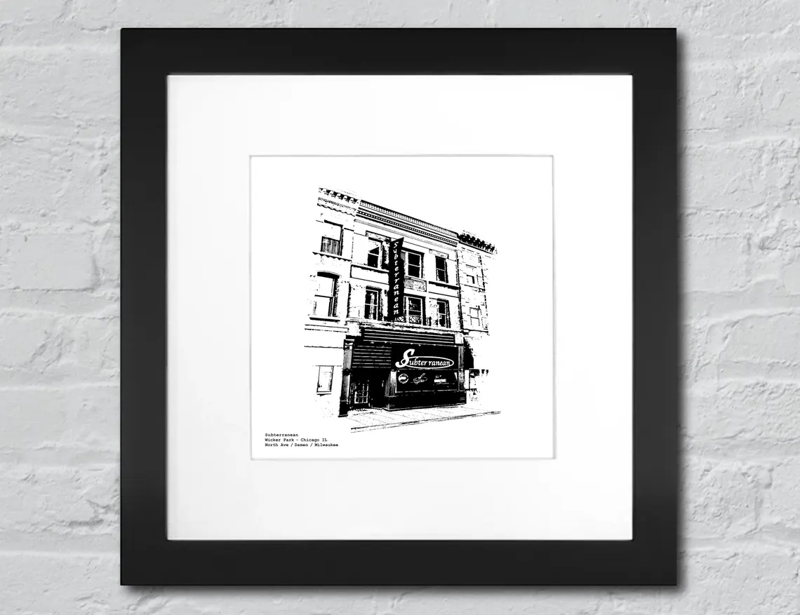 Subterranean Wicker Park Art Print / illustration by cityartprints.com