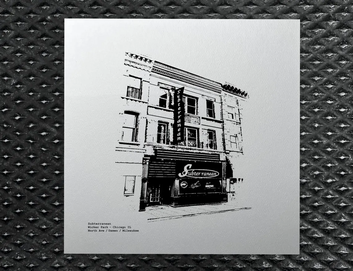 Subterranean Wicker Park Art Print / illustration by cityartprints.com