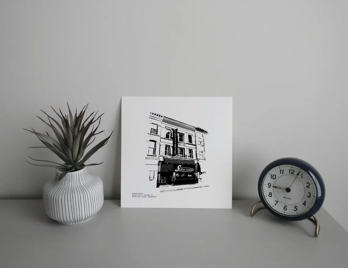 Subterranean Wicker Park Art Print / illustration by cityartprints.com