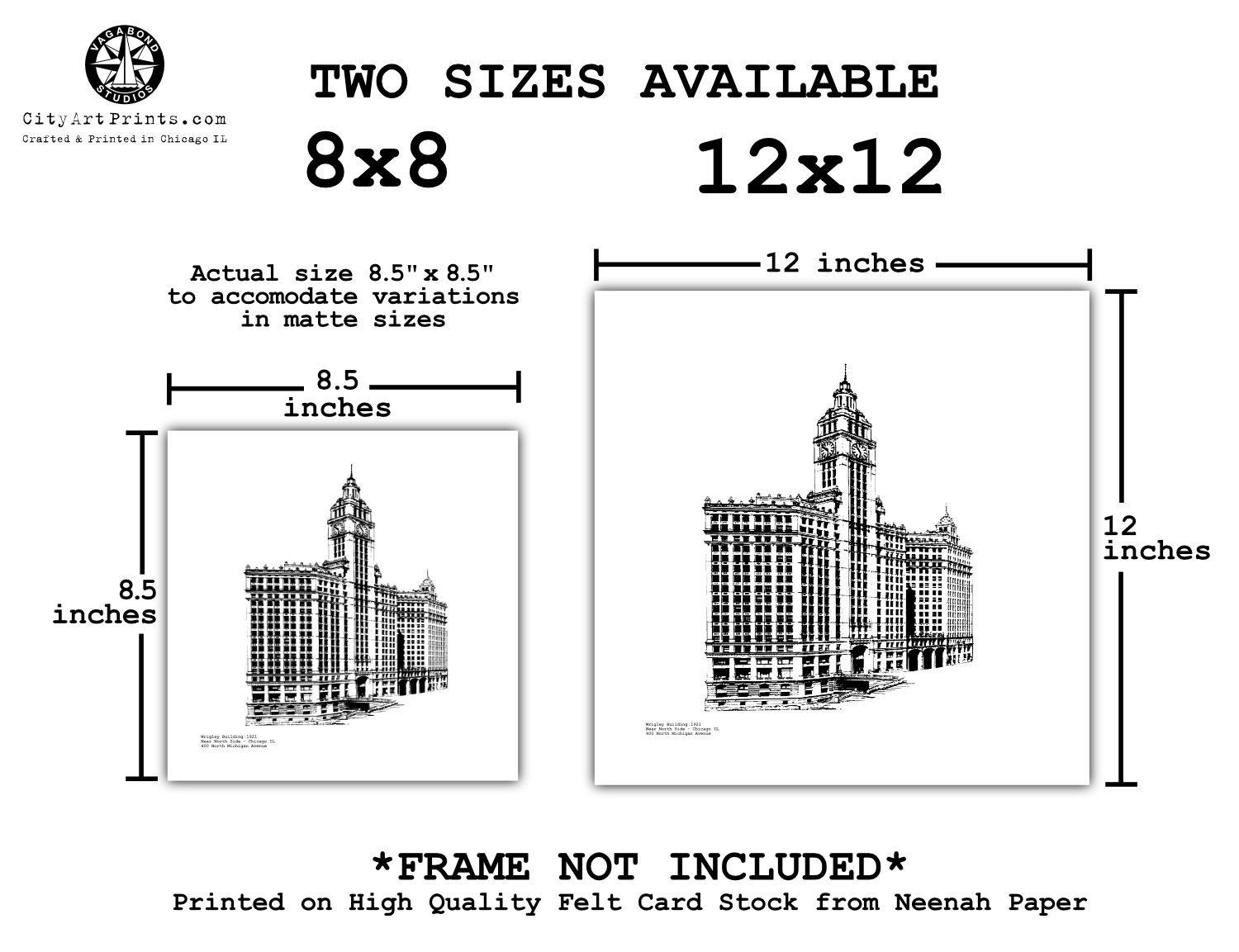 Wrigley Building Chicago - Michigan Avenue Architectural Icon Graphic Art Print by cityartprints.com